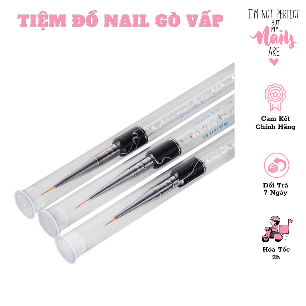 Cọ Vẽ Nét Cán Đá 3 Cỡ 5mm 9mm 11mm