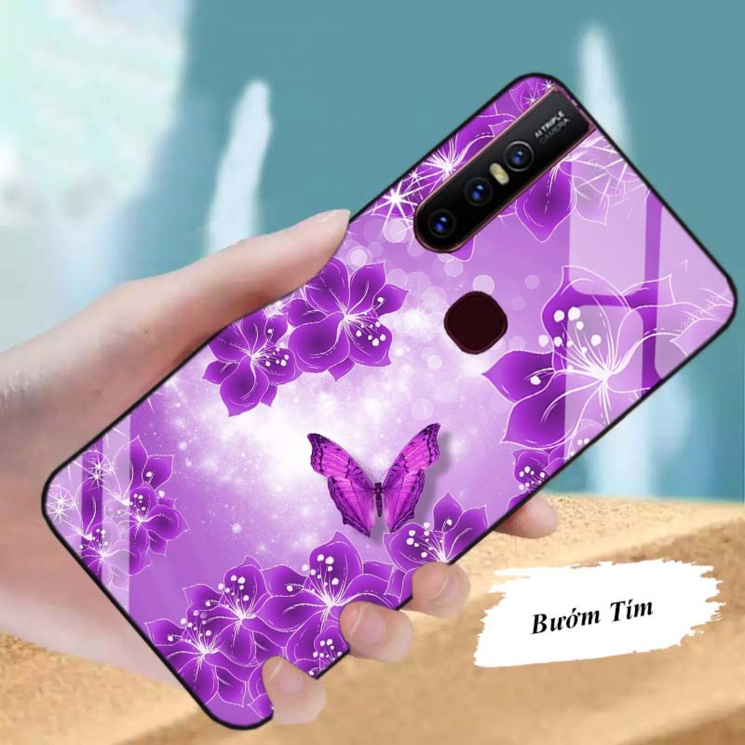 Ốp vivo v15, v15 pro lưng kính cường lực mới ƞhất
