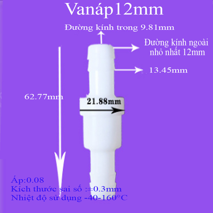Van Nước Một Chiều Cho Ống Mềm (Có ÁP Suất)