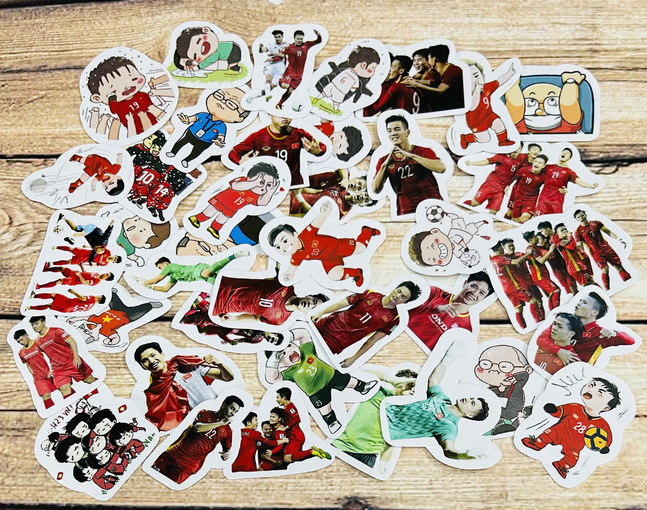 Set 30-60 Sticker cầu thủ bóng đá Việt NAM