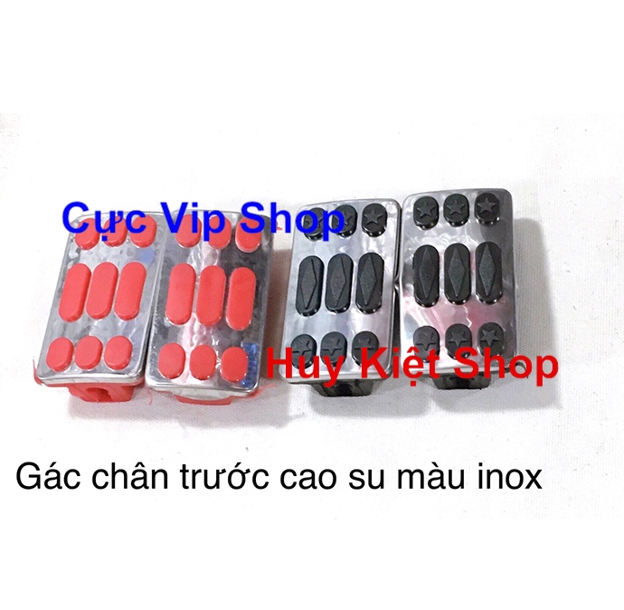 [HCM]Gác Chân Trước Xe Wave Dream Inox Cao Su Đẳng Cấp MS2247