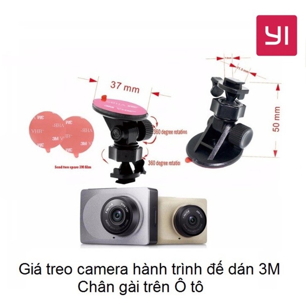 [Mã 88LIFESALE giảm 10% đơn 99K] Chân đế cài camera hành trình xiaomi Yi Dashcam