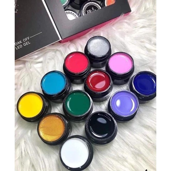 Set gel vẽ siêu đặc 12 màu