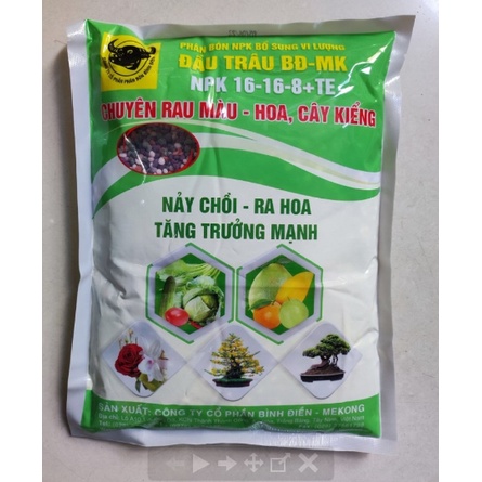 Phân bón npk đầu trâu 16-16-8+te gói 1kg