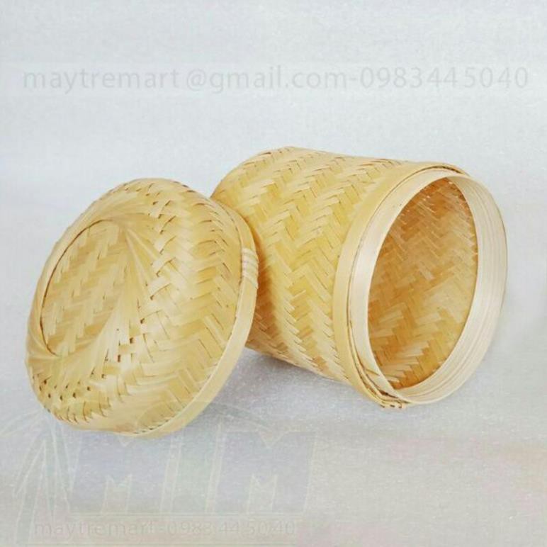[ HẠ GIÁ ]Hộp tre tròn đựng xôi