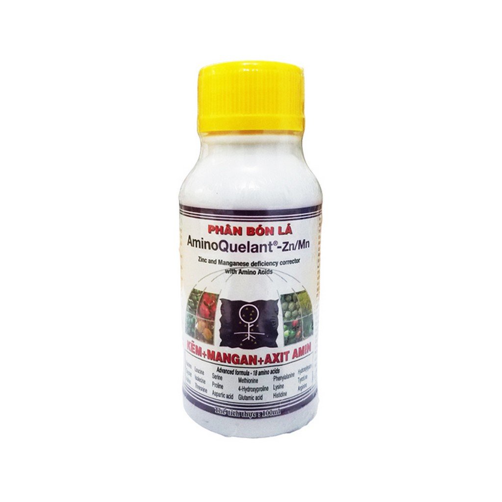Phân bón lá aminoquelant zn/mn kẽm mangan chuyên cho phong lan, cây cảnh, rau ăn lá - 100ml amino zn