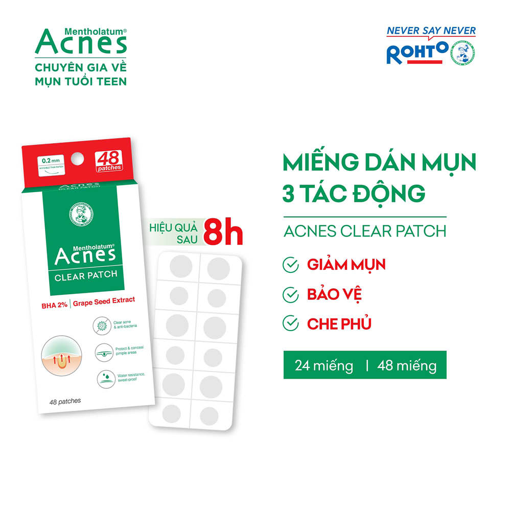 [Qùa tặng] Miếng dán mụn Acnes Clear Patch (48 miếng)