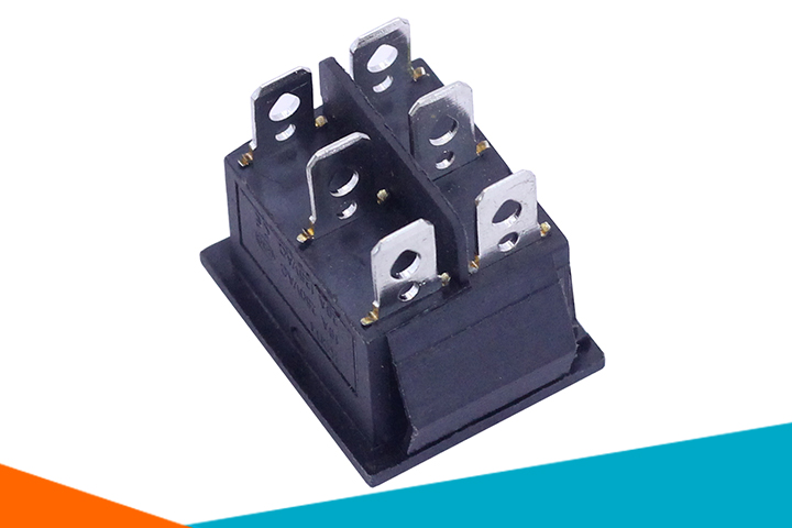 Công Tắc Bập Bênh KCD4 250VAC-16A 6P 3 Chế Độ