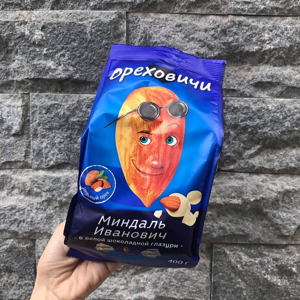KẸO SOCOLA HẠNH NHÂN IVAN NGA GÓI 400G