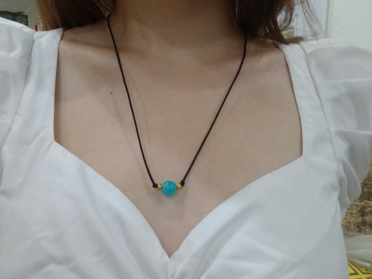 Dây Chuyền Lyn’s Phong Thuỷ Handmade Đá Amazonite