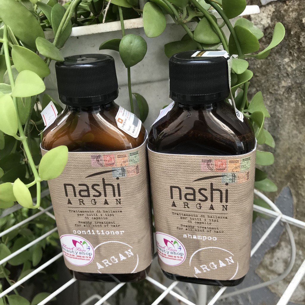 Dầu gội xả phục hồi tóc Nashi Argan 200mlx2
