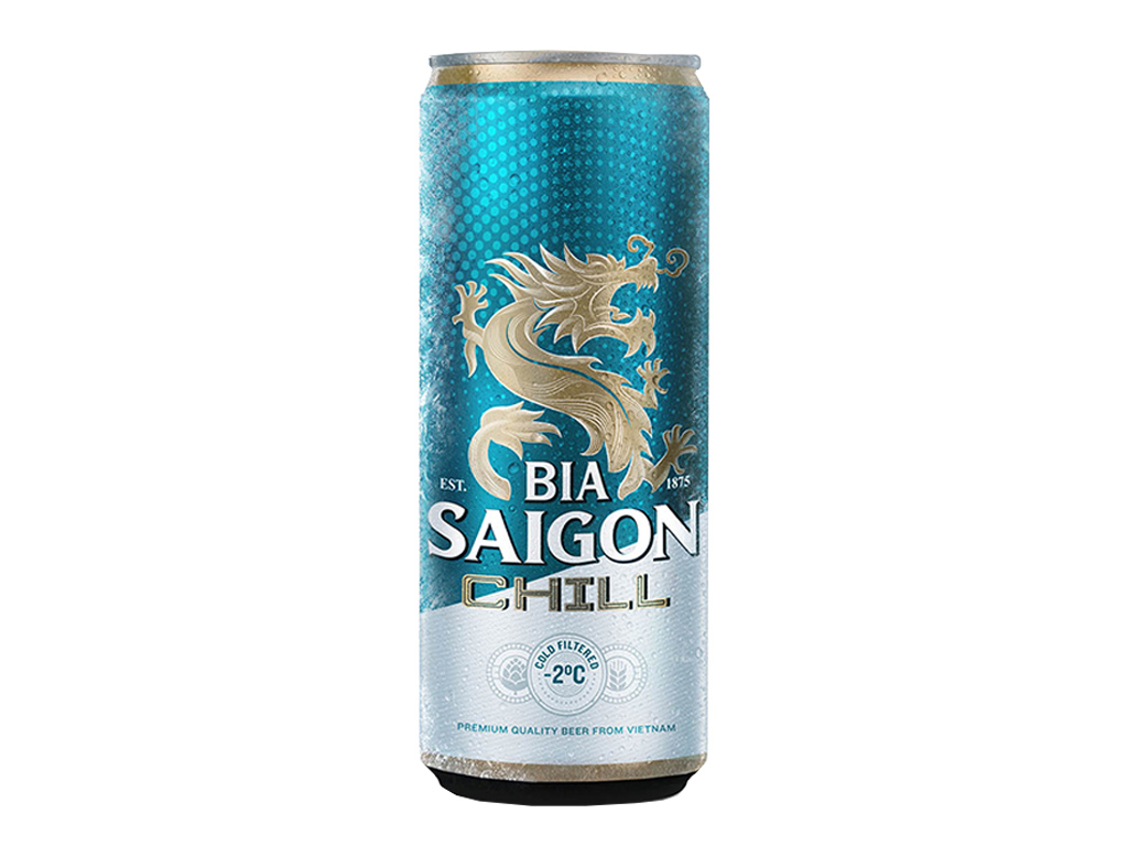 Thùng 24 lon bia SAIGON CHILL 330ml