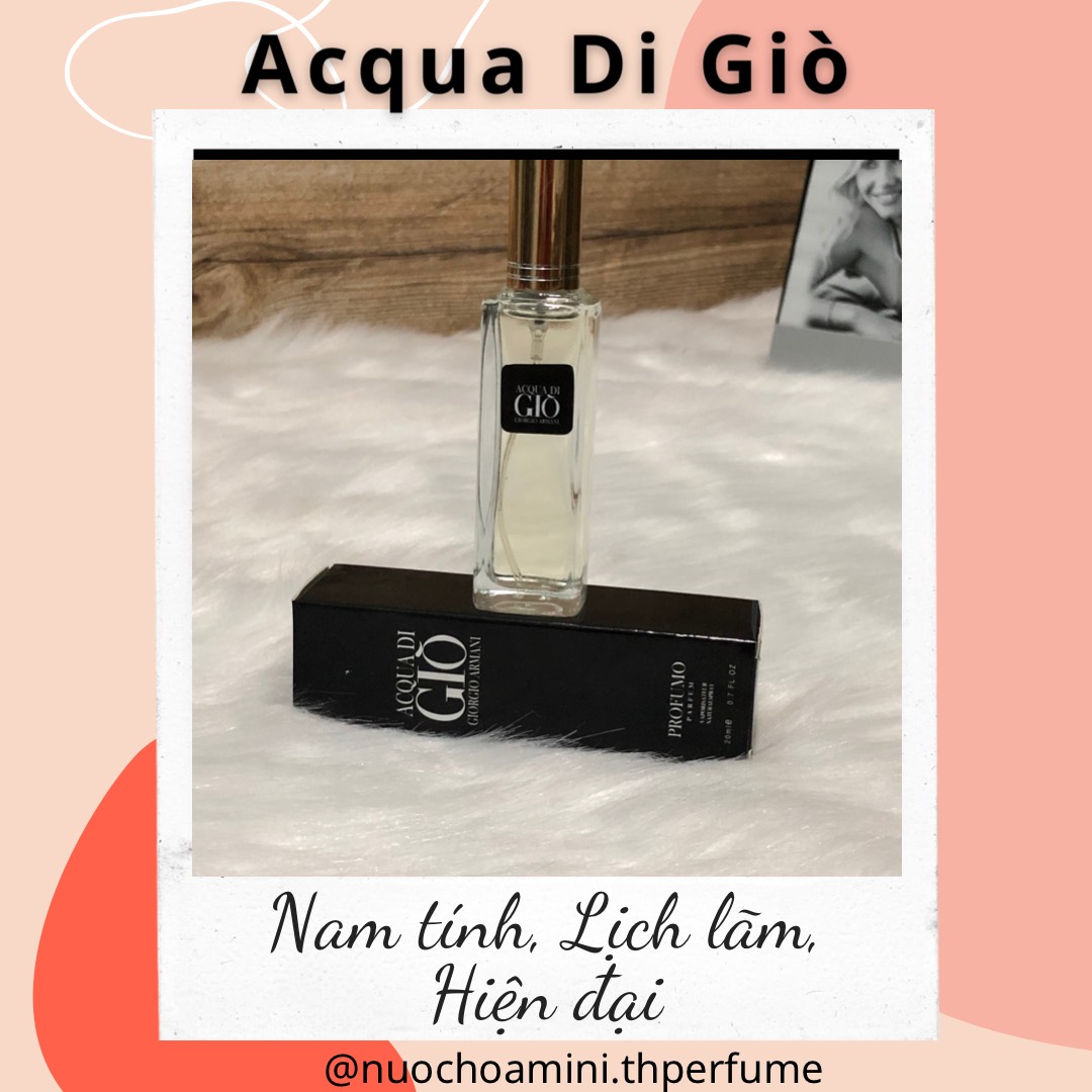 Nước Hoa Nam Mini Ac.qu.a Di Gio Profumo Giò Đen 20ml