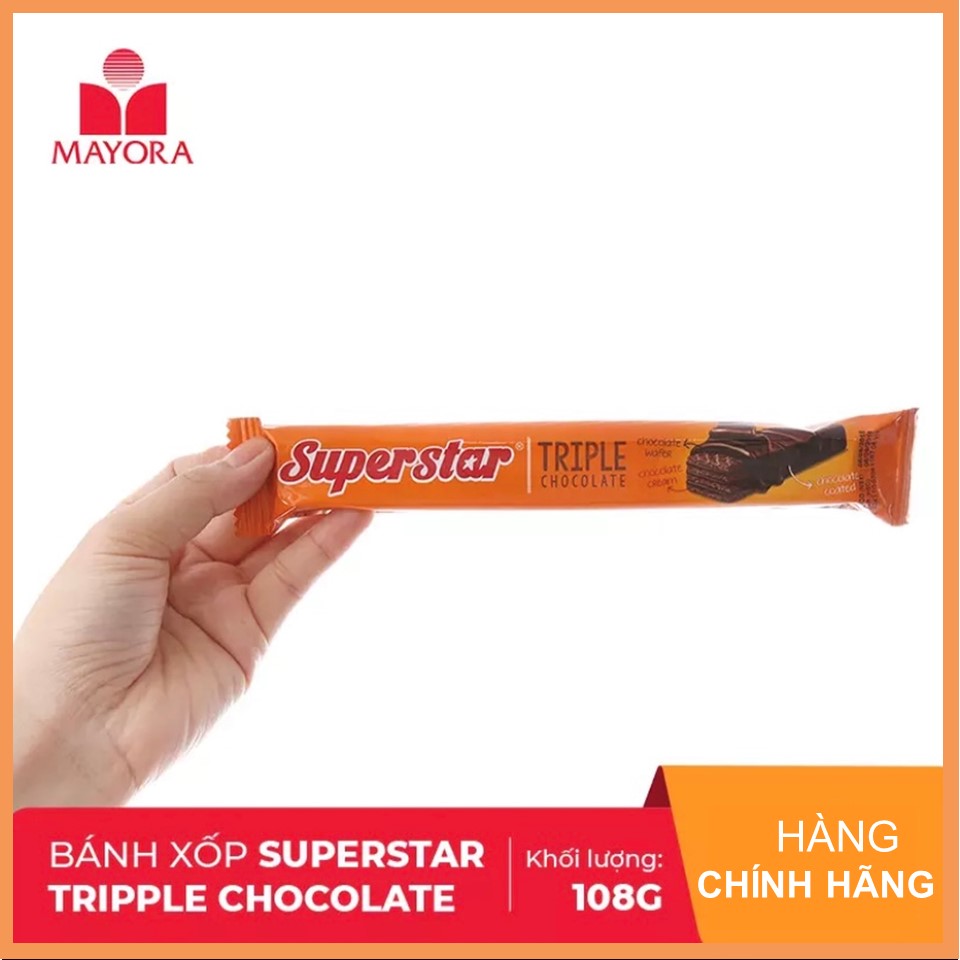 Bánh Xốp Super Star Triple Choco Hộp 96G