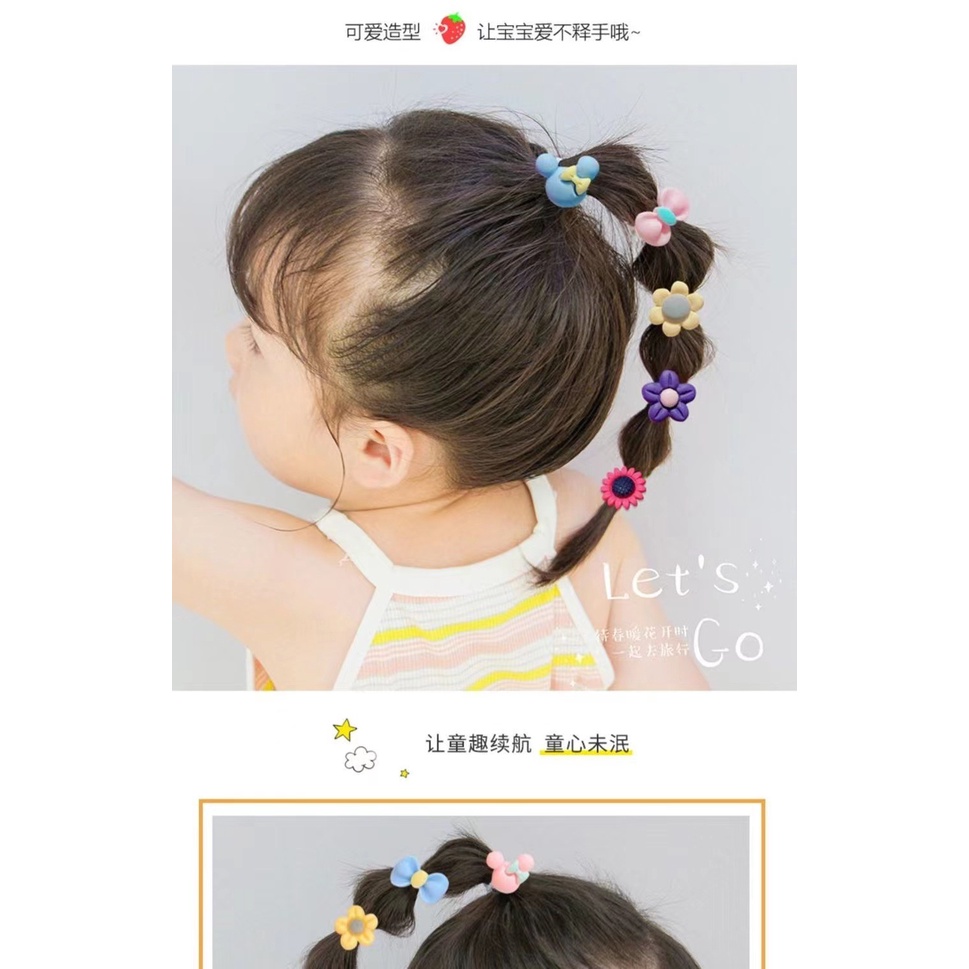 XÔ 50 CHUN BUỘC TÓC SIÊU XINH CHO BÉ