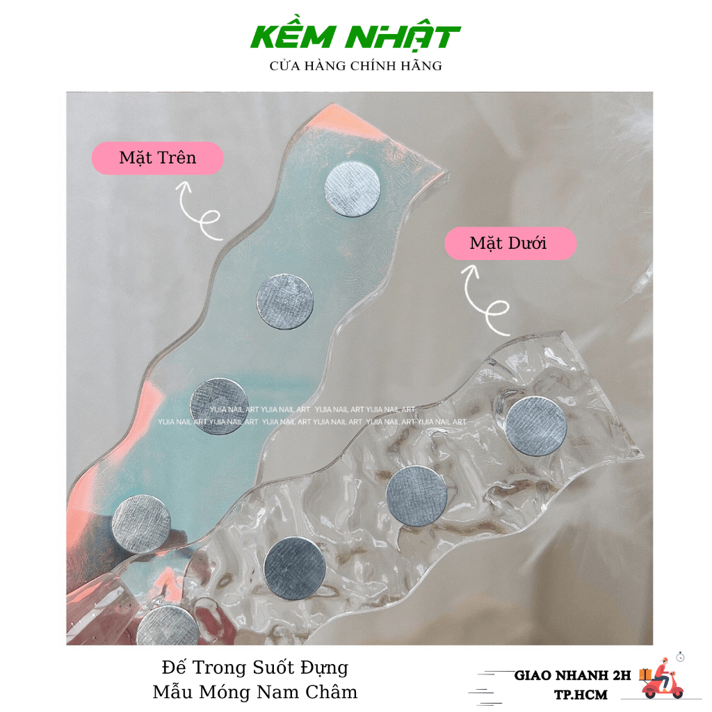 Đế Trong Suốt Đựng Mẫu Móng Nam Châm