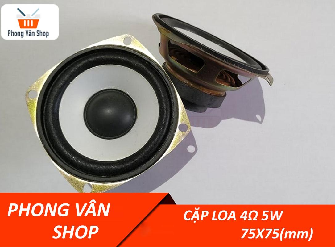 Cặp Loa 4Ω 5W 75x75mm - LOẠI 10 - Chế loa Bluetooth