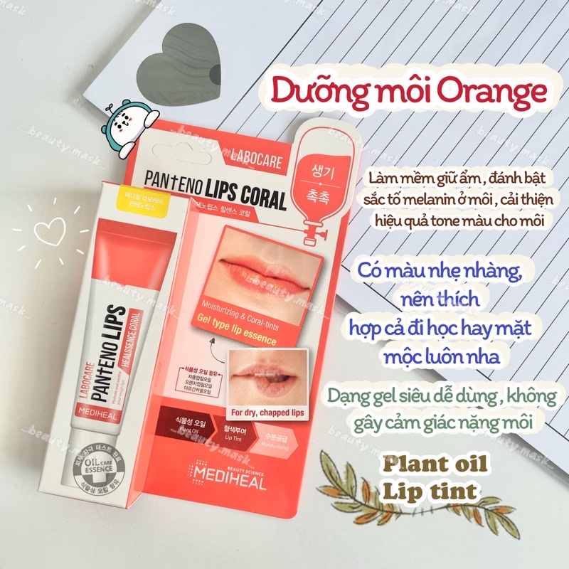 Son dưỡng môi giữ ẩm giảm thâm cải thiện tình trạng khô môi Mediheal