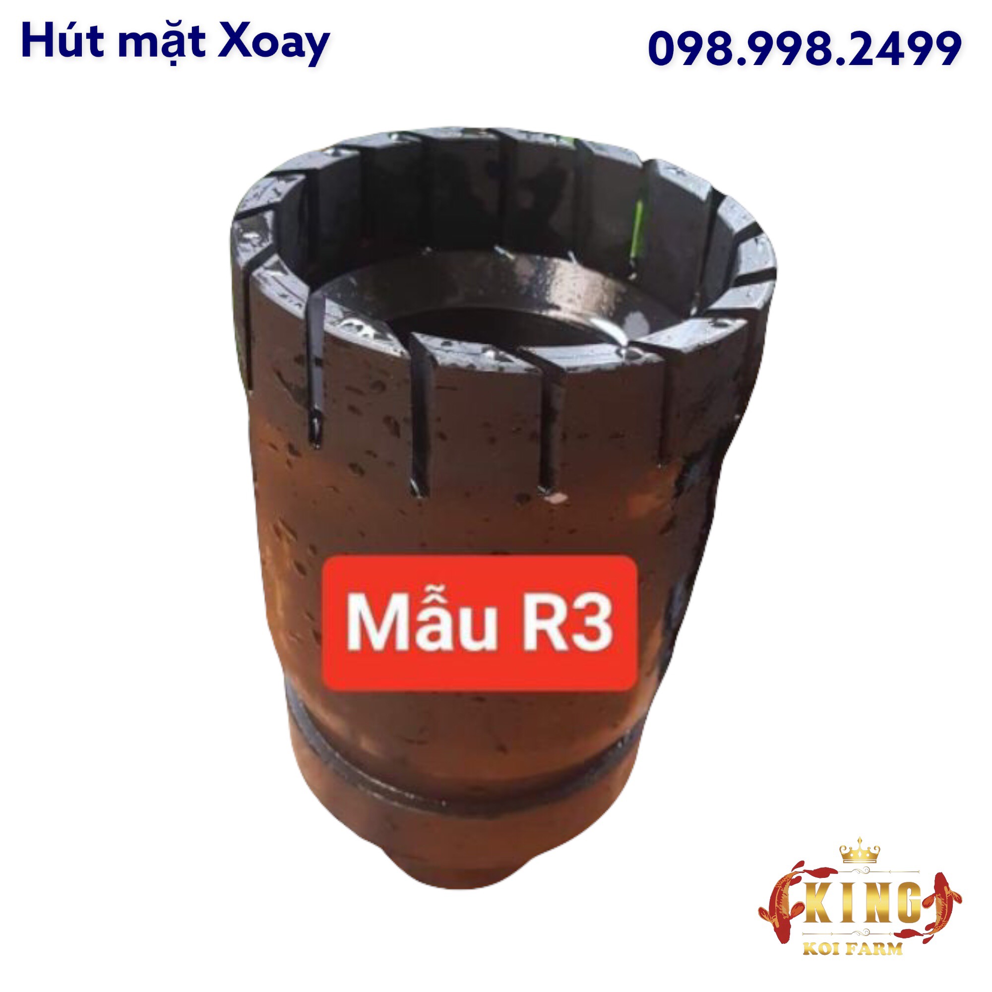 Hút mặt hồ cá Koi kẽ rãnh,xoay 360