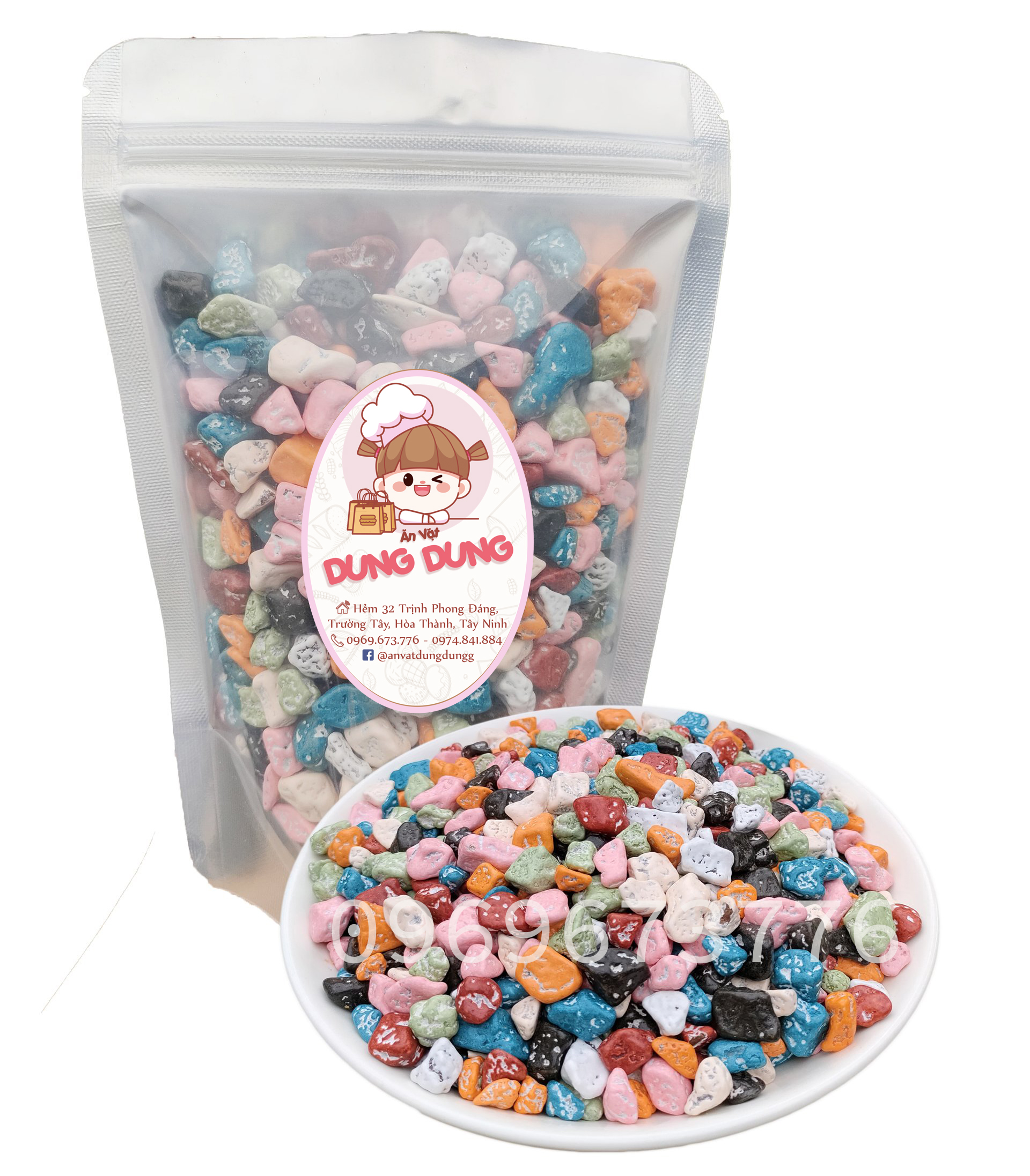 500g kẹo sỏi socola - bánh kẹo - đồ ăn vặt - bách hóa online uy tín