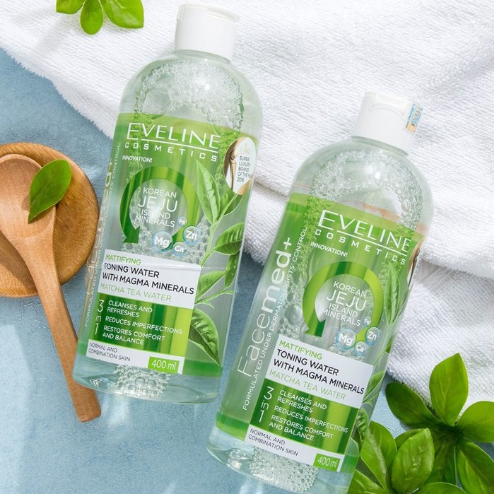 [HCM]Nước hoa hồng kiềm dầu Eveline Facemed 400ml