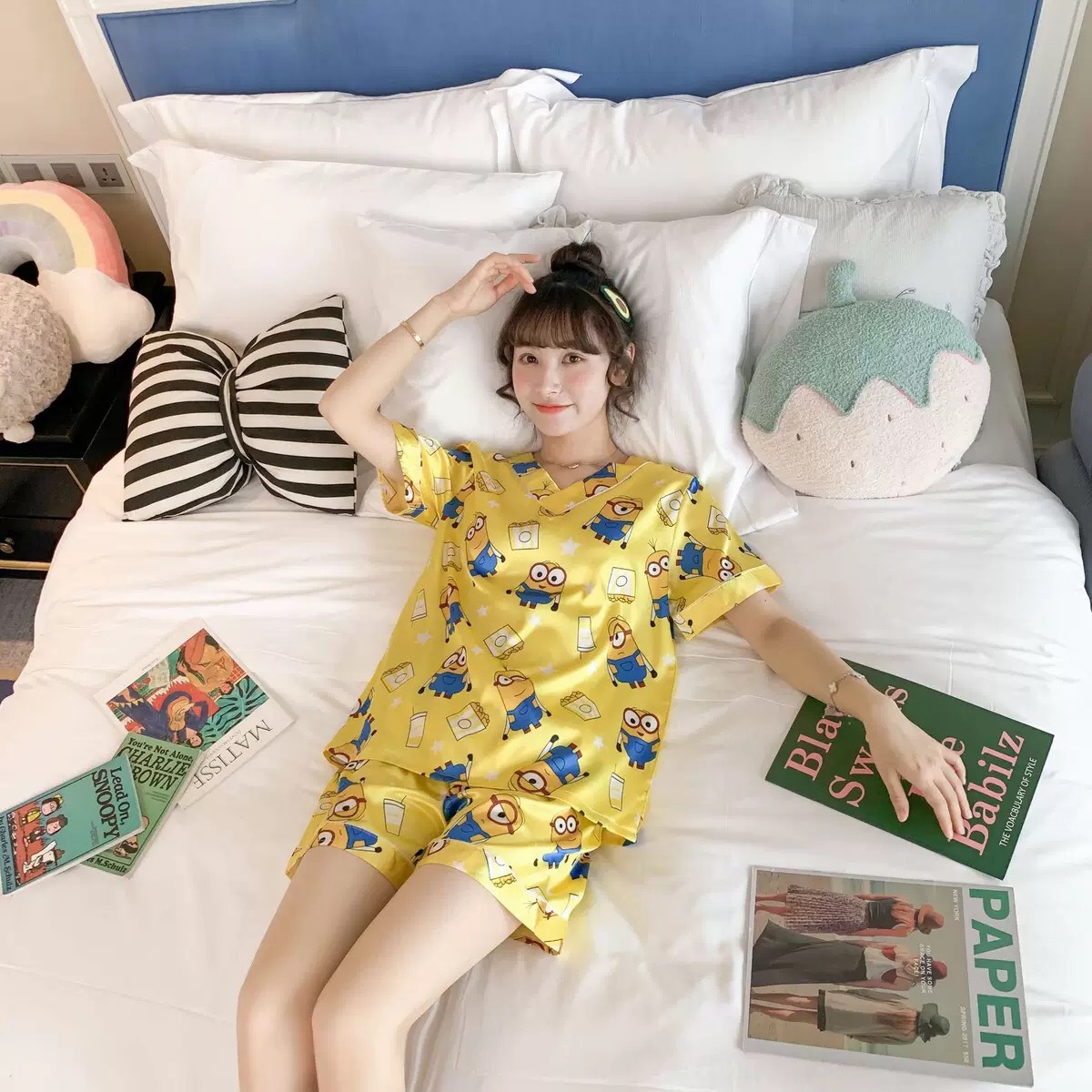 (2) [HCM][Có sẵn] [3XL-5XL] [Freeship] [Bigsize] [SIÊU SALE] [Hình Thật] Bộ mặc nhà/đồ ngủ/pyjama lụa đùi