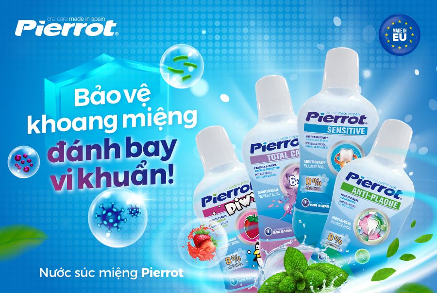 Nước súc miệng chăm sóc răng toàn diện Pierrot 500ML