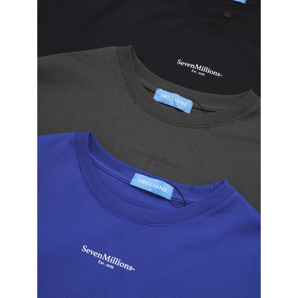 Áo thun basic 7MILLIONS Typo SM chất vải cotton 2 chiều và có 5 màu, form unisex oversize