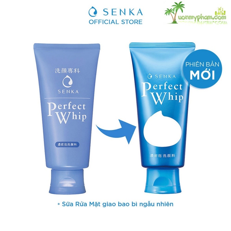 Sữa Rửa Mặt Tạo Bọt Trắng Da, Dưỡng Ẩm Senka Perfect Whip 120G – Shiseido Nhật Bản nhập khẩu