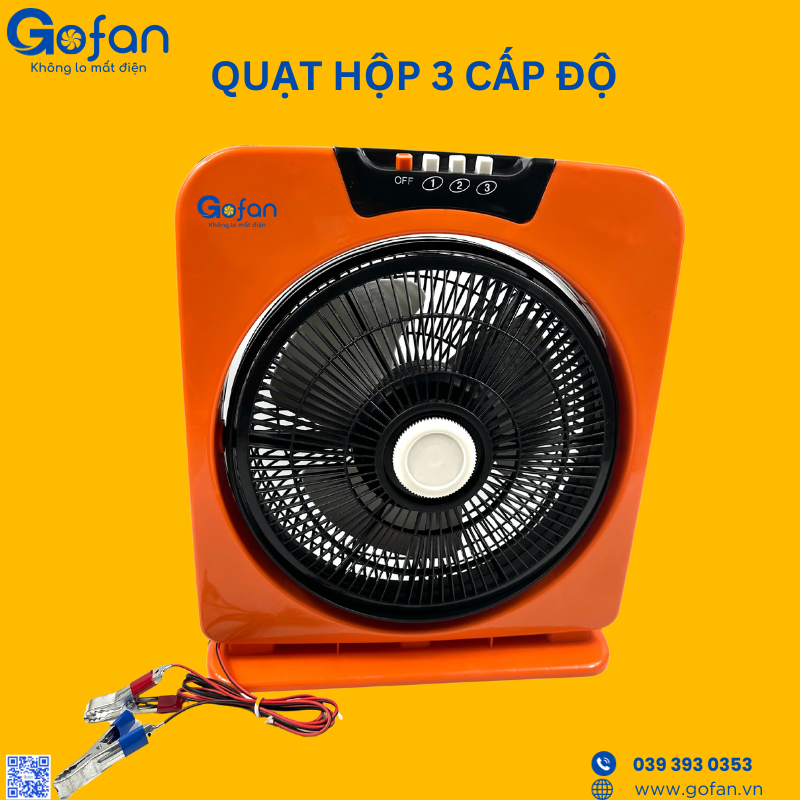 [HCM]Quạt hộp 12v kẹp bình ắc quy