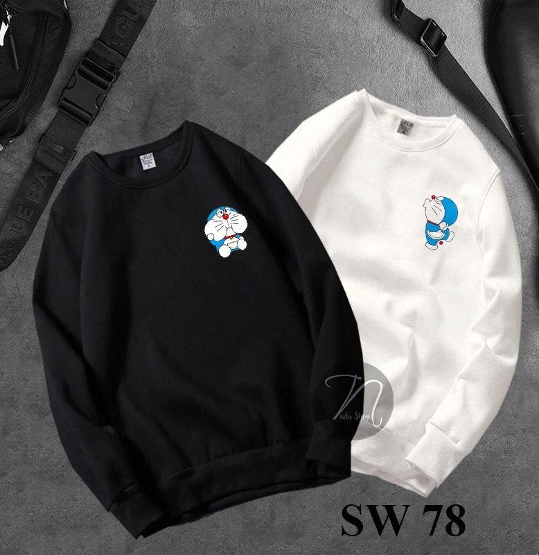 [HCM]ÁO SWEATER NAM NỮ LOGO DOREMOM CÓ BIGSIZE VẢ NỈ BÔNG DÀY DẶN