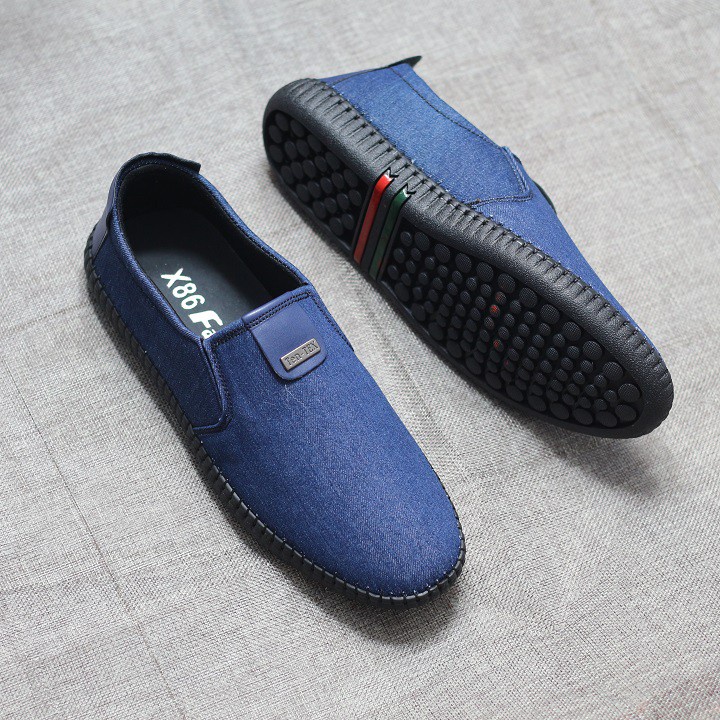 Giày lười, giày sục nam vải Jean mềm