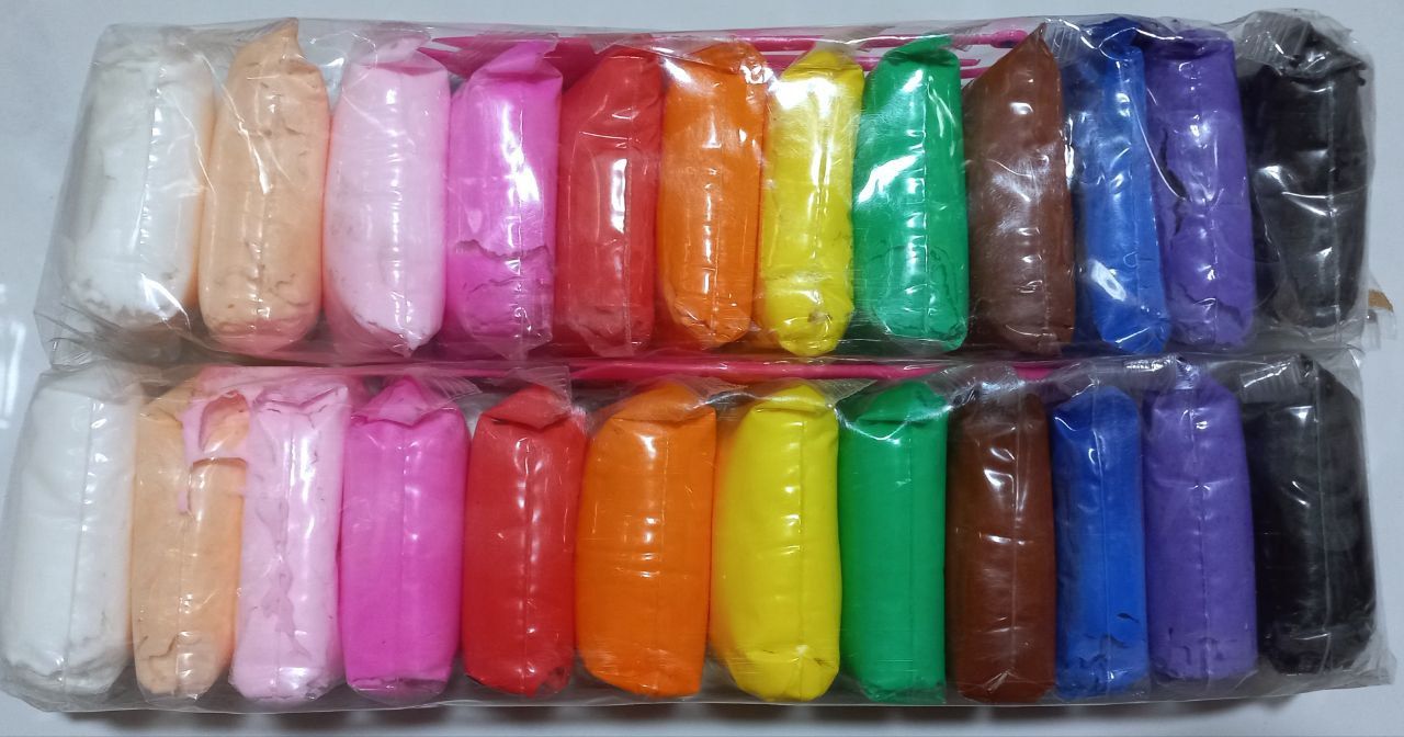 04001 Bộ Đất Sét/Đất Nặn 12 Màu - 13g - Kèm Dao Cắt