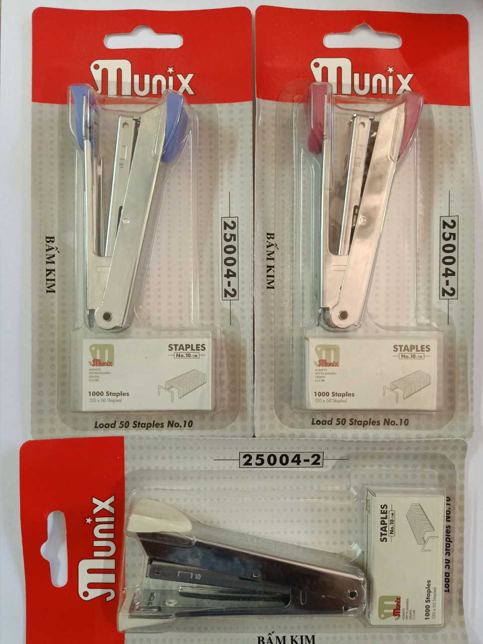 [HCM]Bấm kim số 10 Ấn Độ Munix 25004 (tặng 1 hộp kim bấm số 10)