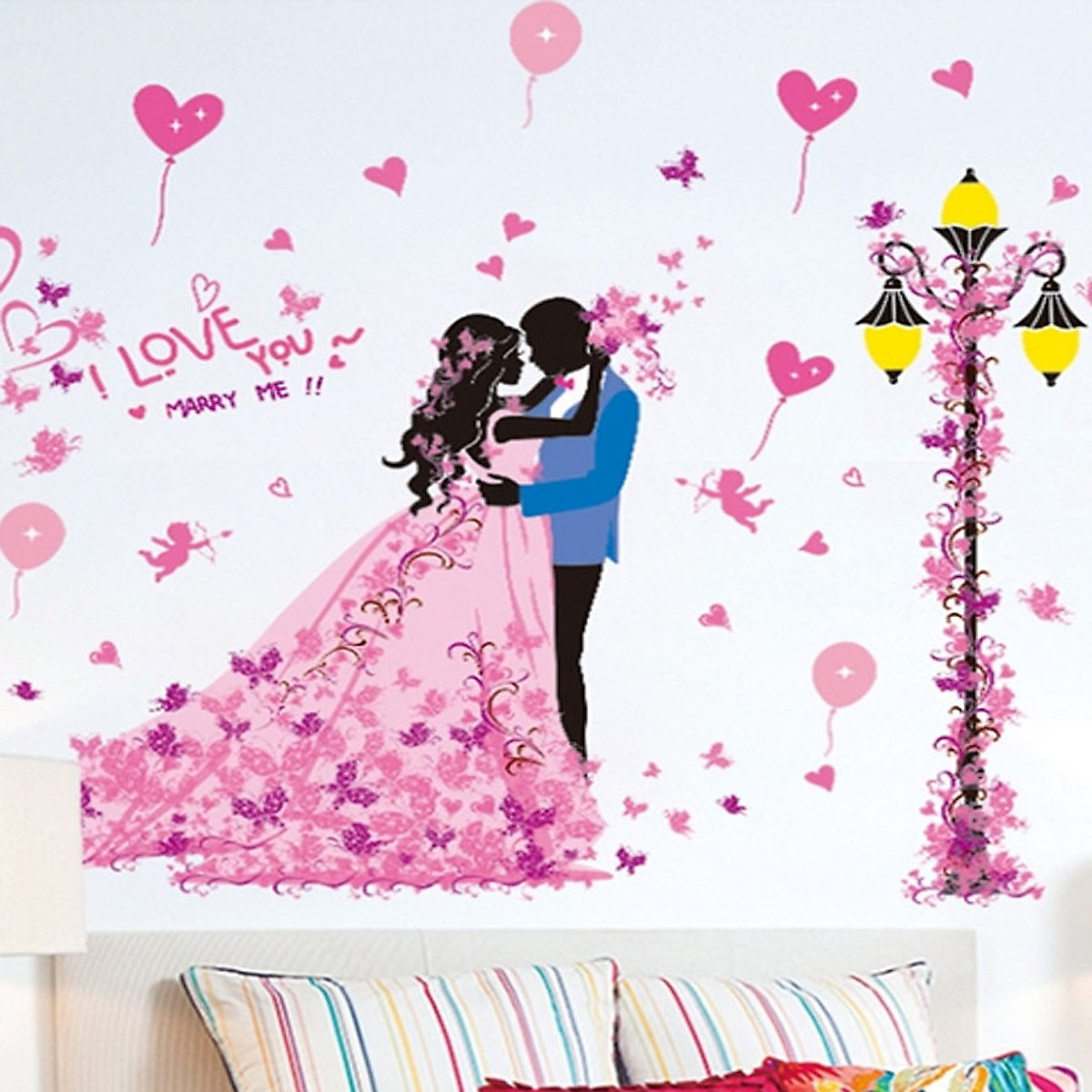 [HCM]DECAL DÁN TƯỜNG TÌNH NHÂN HỒNG