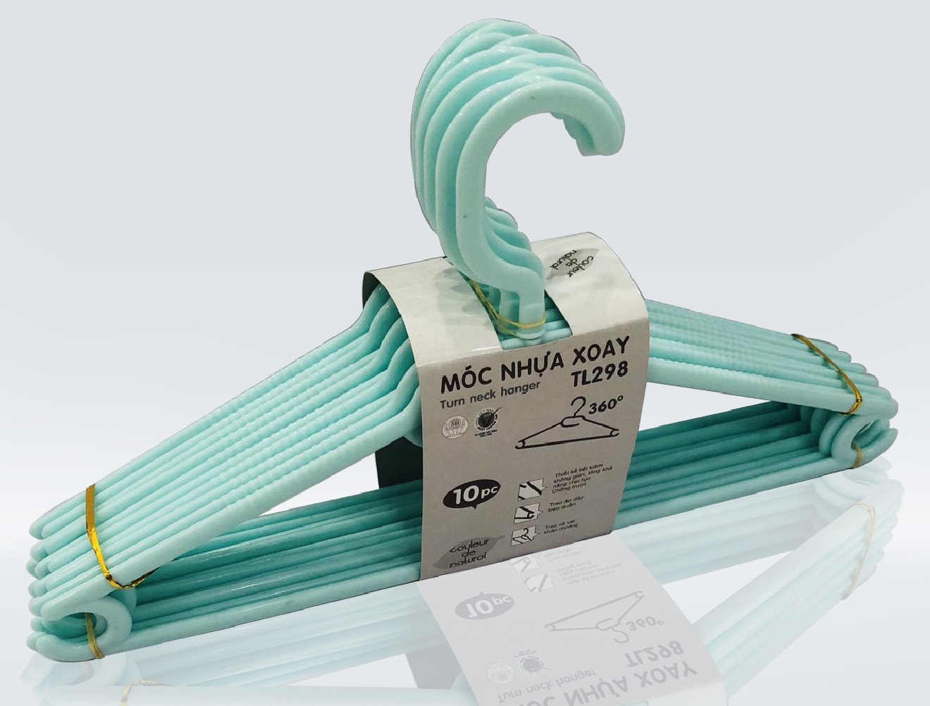 Móc áo nhựa xoay 298 - 10c