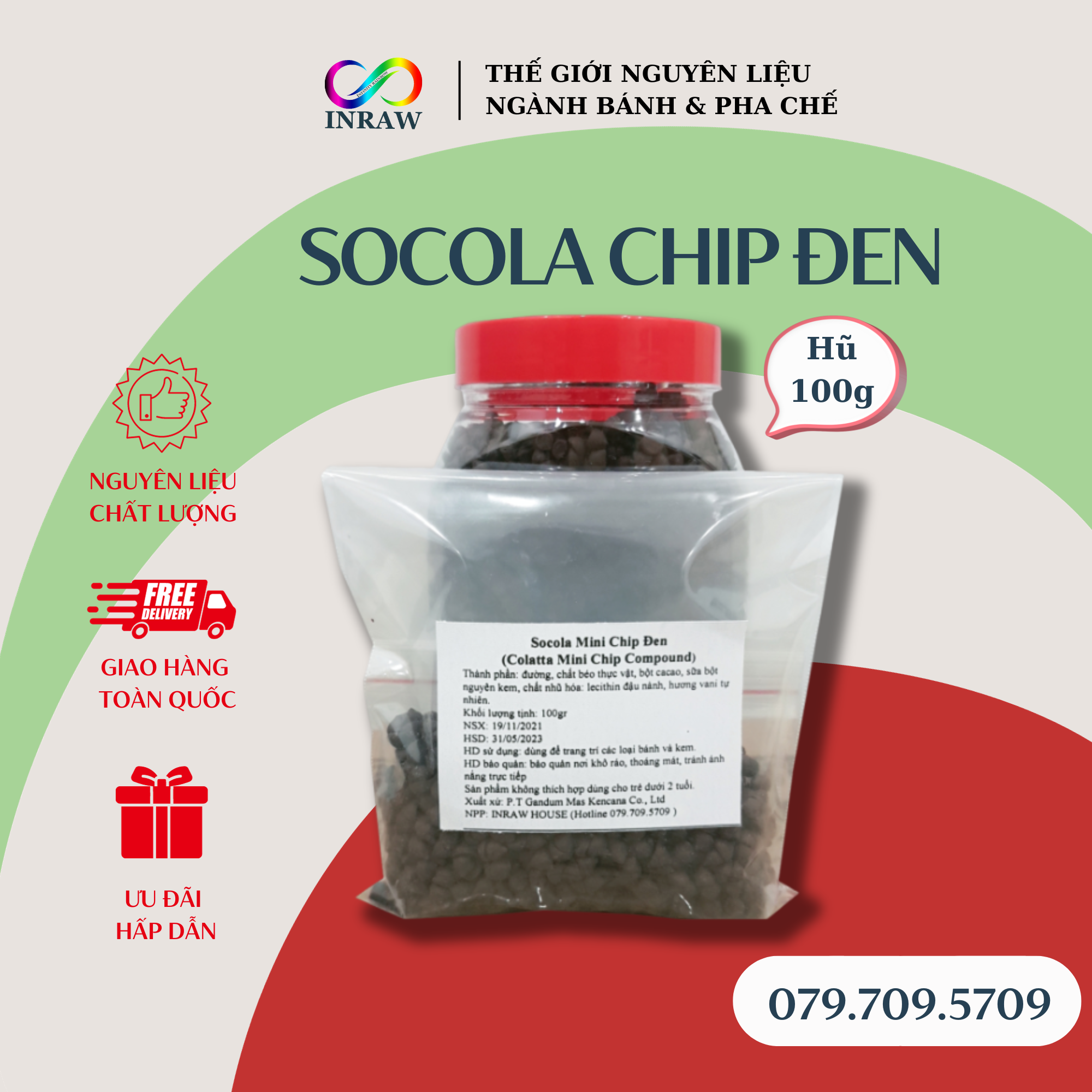 Socola Minichip Đen Size 4mm (Túi 1kg)
