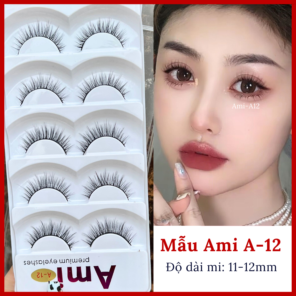 Lông Mi Giả Chồn Tự Nhiên Cao Cấp Ami 5 Cặp