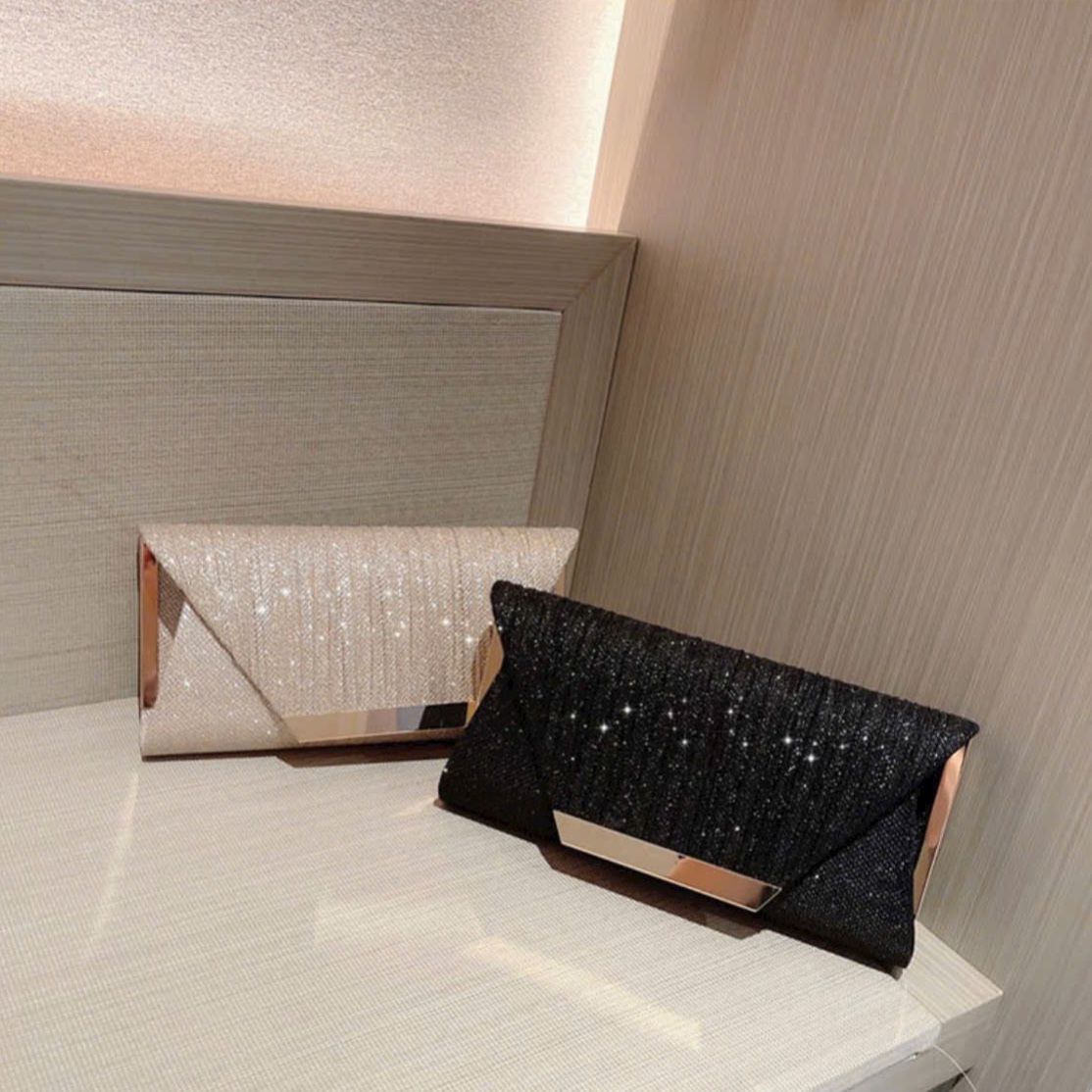 Clutch nữ dự tiệc kim tuyến bling bling