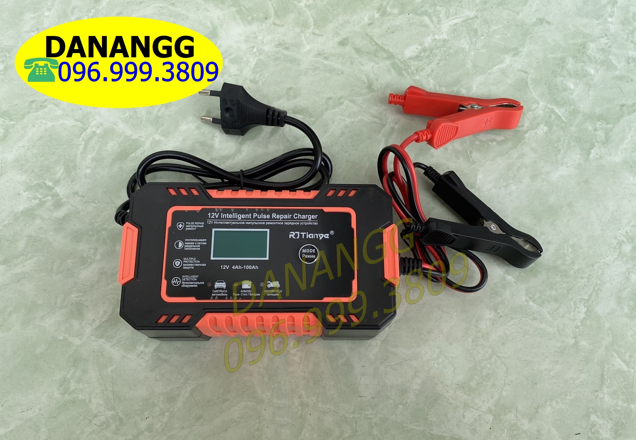 Xạc Bình điện acquy 12v 100ah cho xe máy xe đạp điện xạc tự ngắn, chống ngược cực