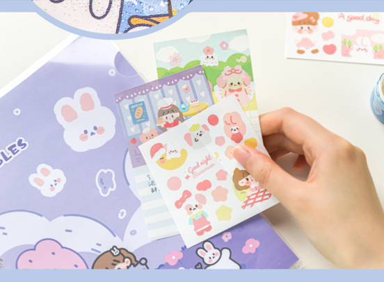 Sổ còng lưu trữ sticker chiết washi sổ A5 60 trang