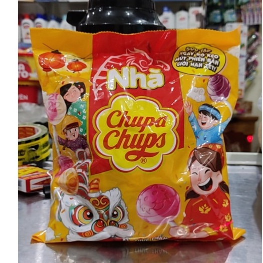 [GÓI 60 Que] Kẹo Mút Chupa Chups Vị Dâu Kem 600g