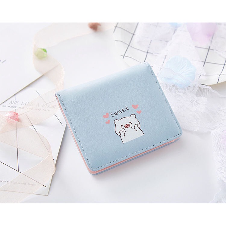 Ví Nữ Mini | Ví Ngắn Hình Con Heo 3 Màu