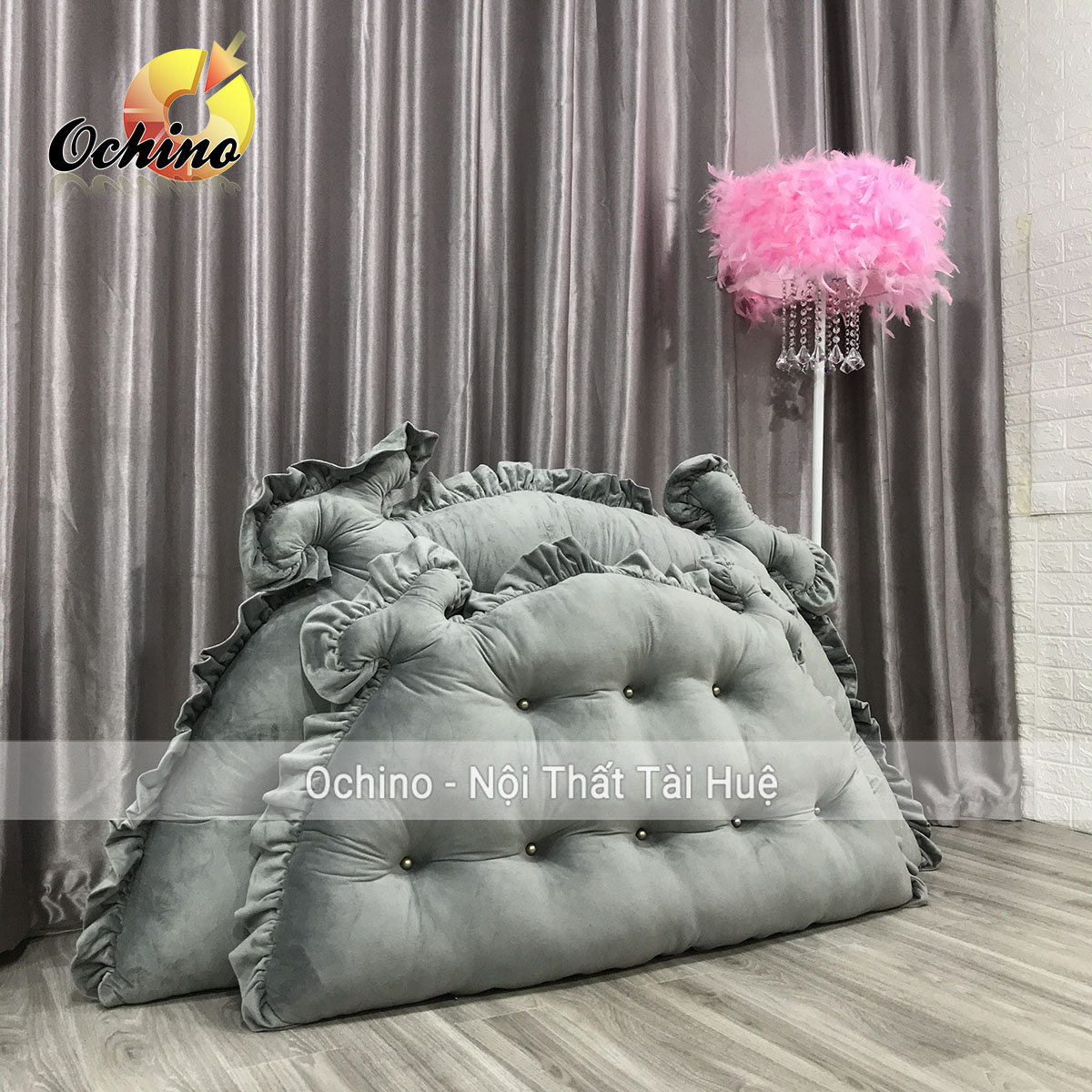 ( FREE SHIP ) Gối Tựa Đầu Giường Đính Khuyu Mẫu Hoàng Gia Cao Cấp Size 1m2-55 VÀ 1M6-75 (Hàng có Sẵn)