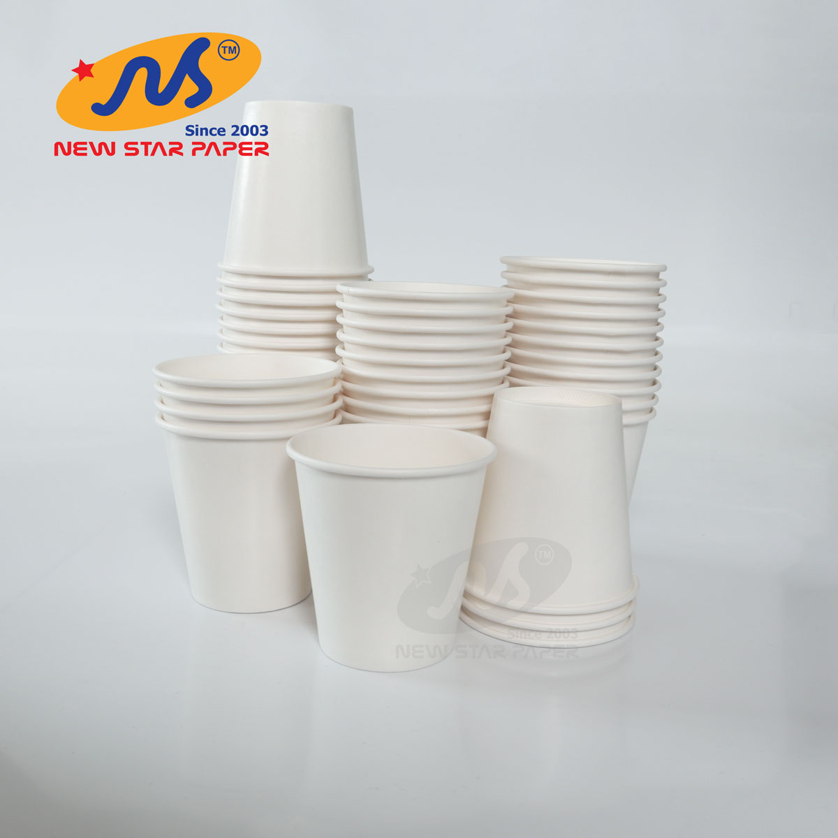 Ly giấy 10oz~295ml - Lốc 50 ly giấy trơn