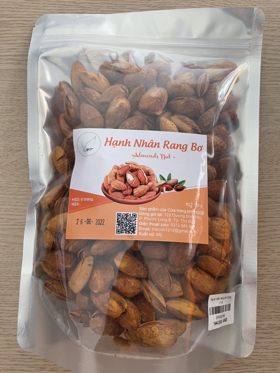 Hạnh nhân rang bơ 500gr
