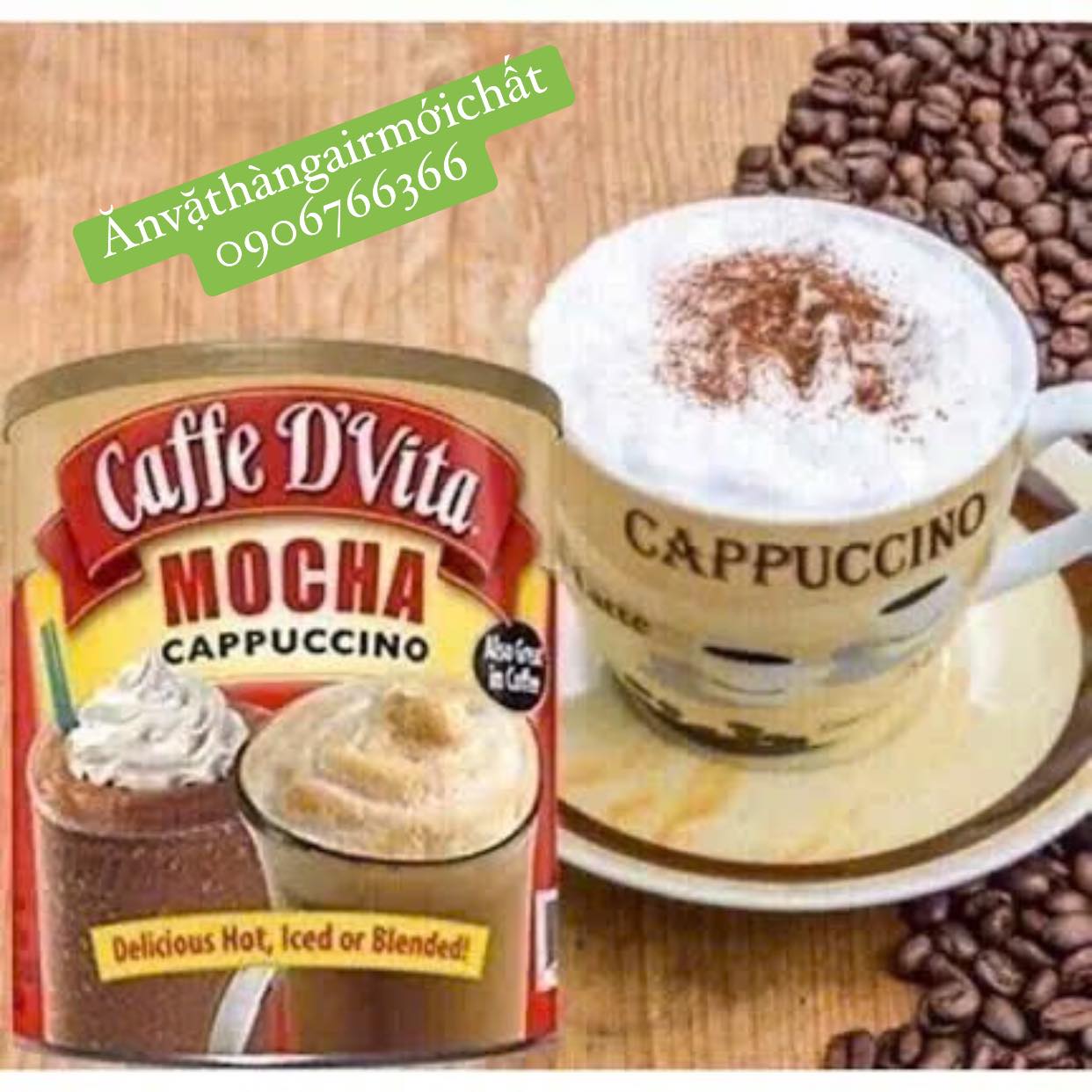 [DATE ĐẸP 06/2027]Cà Phê Hòa Tan Caffe D'vita Mocha Cappuccino Hộp 1.8 Kg