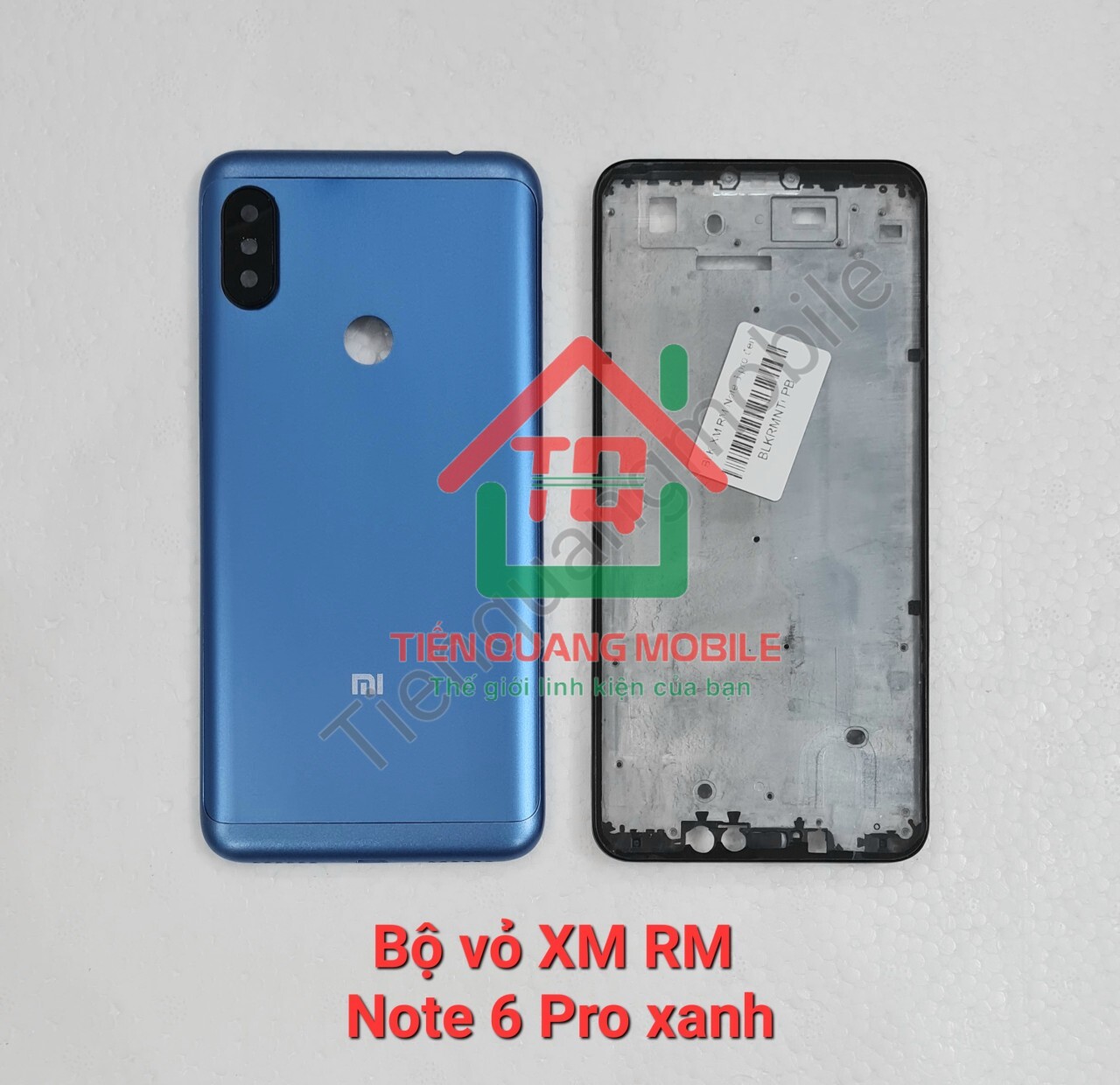 Bộ vỏ Xiaomi Redmi note 6/ Note 6 Pro  (Gồm lưng, sườn, xương, kính cam, nút bấm)
