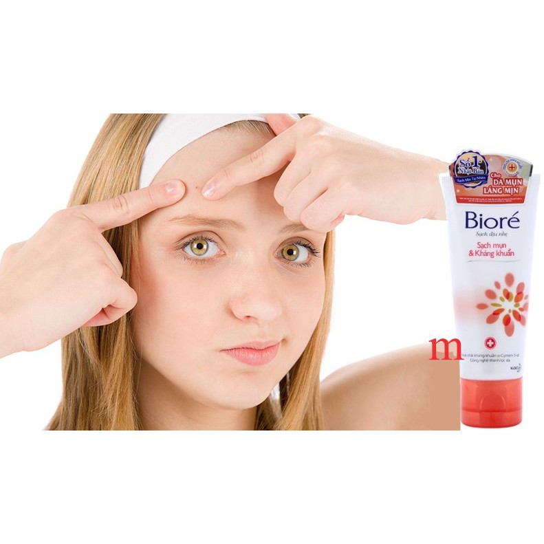 [HCM]Sữa Rửa Mặt Bioré Kháng Khuẩn & Sạch Mụn - 100G