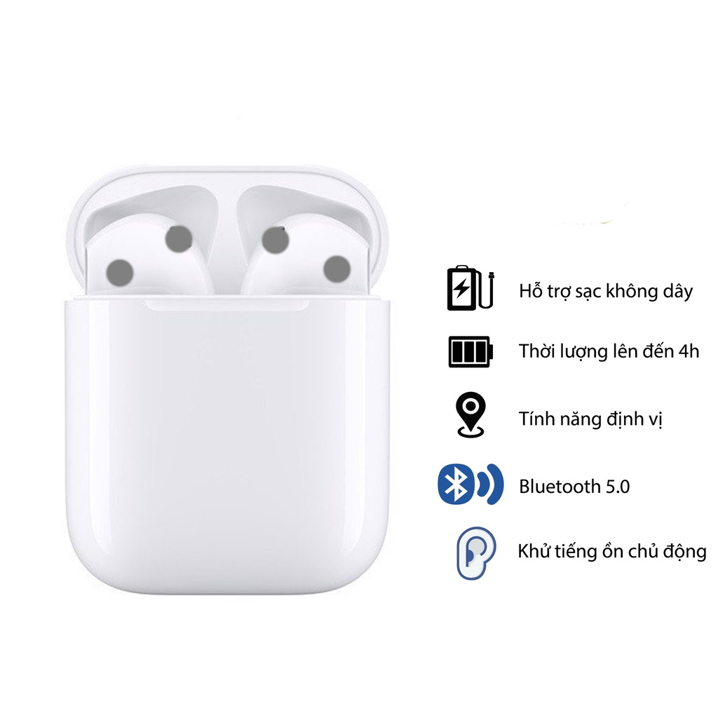 Tai Nghe Bluetooth APOD 2 TWS  Tai nghe Cho Mọi Máy True Wireless Không Dây Nhét Tai Thiết Kế Thời Trang Năng Động - Sử Dụng Cảm Ứng Đổi Tên Định Vị Chuyển Bài Siri